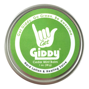 GIDDY Cedar Mint Hard Lotion, Balm & Salve - Giddy - All Natural Skin Care