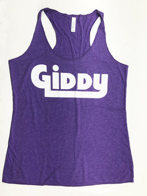 GIDDY Triblend Ladies Racerback Purple Tank - Giddy - All Natural Skin Care